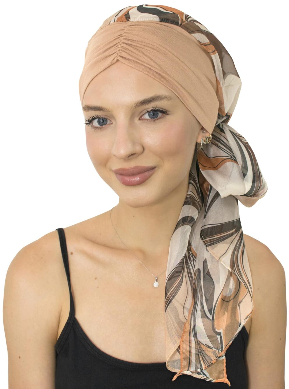 1900 Head Scarf Skull Cap Chemo Patients Headwear Cancer Hair Loss Scarf